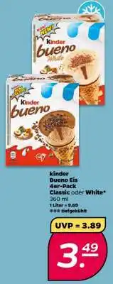 NETTO kinder Bueno Eis 4er-Pack Classic oder White Angebot