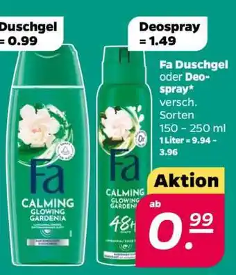 NETTO Fa Duschgel oder Deospray Angebot