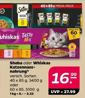 NETTO Sheba oder Whiskas Katzennassnahrung Angebot