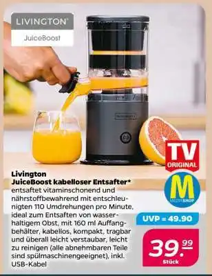 NETTO Livington JuiceBoost kabelloser Entsafter Angebot