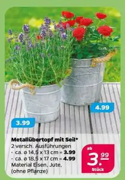 NETTO Metallübertopf mit Seil Angebot