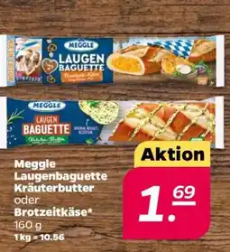 NETTO Meggle Laugenbaguette Kräuterbutter oder Brotzeitkäse Angebot