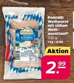 NETTO Ponnath Weißwurst mit süßem Weißwurstsenf Angebot