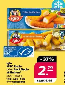 NETTO iglo MSC Fisch- oder Backfischstäbchen Angebot