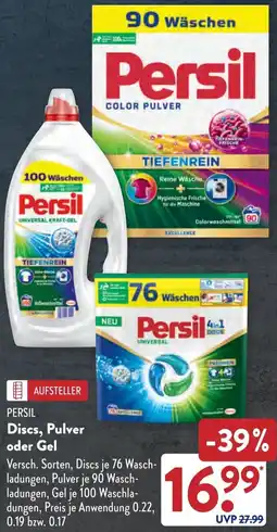 Aldi Süd PERSIL Discs, Pulver oder Gel Angebot