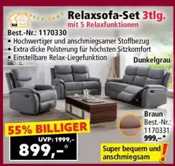Norma Relaxsofa-Set 3tlg Angebot