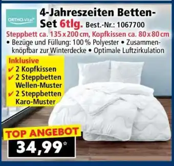 Norma 4-Jahreszeiten Betten-Set 6tlg Angebot