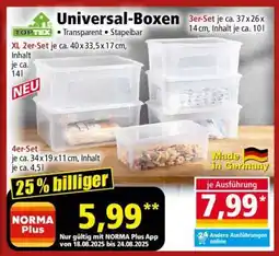 Norma Universal-Boxen Angebot