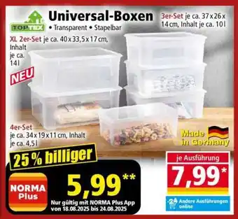 Norma Universal-Boxen Angebot
