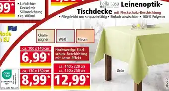 Norma bella casa Leinenoptik-Tischdecke Angebot