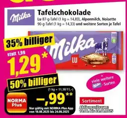 Norma Tafelschokolade Angebot