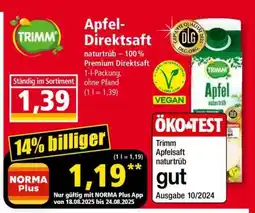 Norma Apfel-Direktsaft Angebot