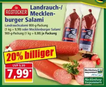 Norma Landrauch-/Mecklenburger Salami Angebot