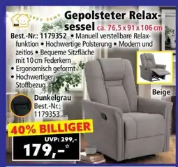 Norma Gepolsteter Relaxsessel Angebot