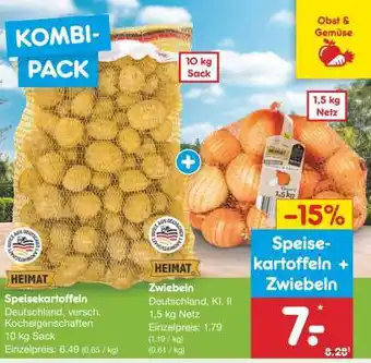 Netto Marken-Discount Speisekartoffeln + Zwiebeln Angebot