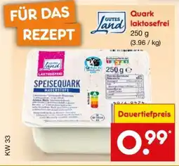 Netto Marken-Discount Quark laktosefrei Angebot
