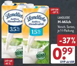 Aldi Süd LANDLIEBE H-Milch Angebot