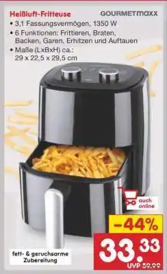 Netto Marken-Discount Heißluft-Fritteuse Angebot