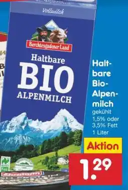 Netto Marken-Discount Haltbare Bio-Alpenmilch Angebot