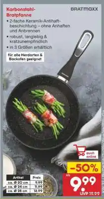 Netto Marken-Discount Karbonstahl-Bratpfanne Angebot