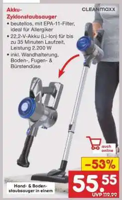 Netto Marken-Discount Akku-Zyklonstaubsauger Angebot