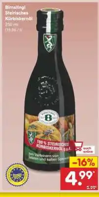Netto Marken-Discount Birnstingl Steirisches Kürbiskernöl Angebot