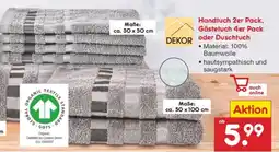 Netto Marken-Discount Handtuch 2er Pack, Gästetuch 4er Pack oder Duschtuch Angebot