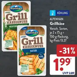 Aldi Süd ALPENHAIN Grillkäse Angebot