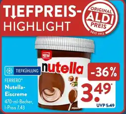 Aldi Süd FERRERO Nutella Eiscreme Angebot