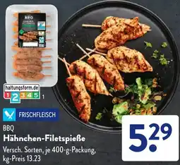 Aldi Süd BBQ Hähnchen-Filetspieße Angebot