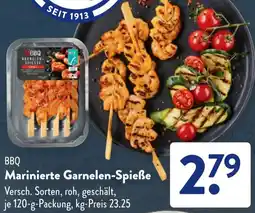 Aldi Süd BBQ Marinierte Garnelen-Spieße Angebot