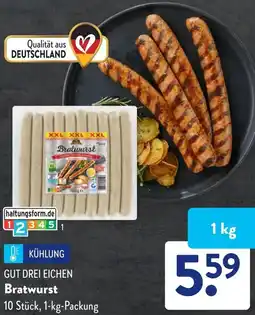 Aldi Süd GUT DREI EICHEN Bratwurst Angebot