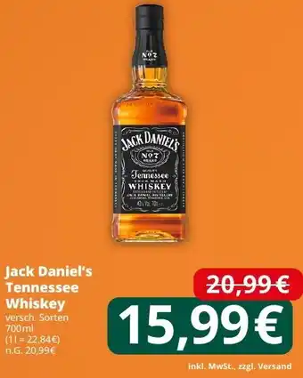 Famila Nord West Jack Daniel's Tennessee Whiskey Angebot