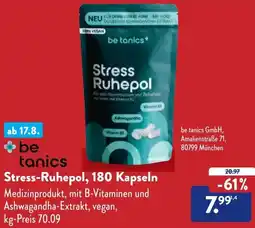 Aldi Süd be tanics Stress-Ruhepol, 180 Kapseln Angebot