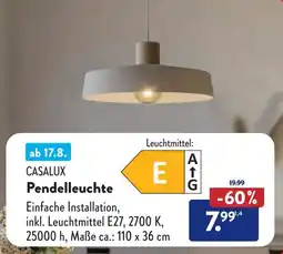 Aldi Süd CASALUX Pendelleuchte Angebot
