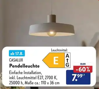 Aldi Süd CASALUX Pendelleuchte Angebot