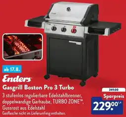 Aldi Süd Enders Gasgrill Boston Pro 3 Turbo Angebot
