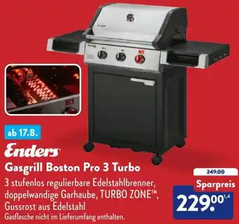 Aldi Süd Enders Gasgrill Boston Pro 3 Turbo Angebot