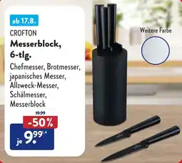 Aldi Süd CROFTON Messerblock, 6-tlg. Angebot