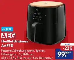 Aldi Süd AEG Heißluftfritteuse AAF7B Angebot
