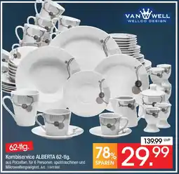 Zurbrüggen VAN WELL Kombiservice ALBERTA 62-tlg. Angebot