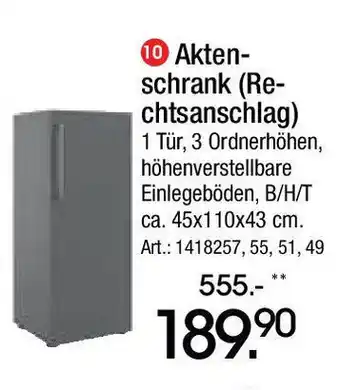 Zurbrüggen Akten- schrank (Re- chtsanschlag) Angebot
