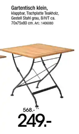 Zurbrüggen GARDEN ambu Gartentisch klein Angebot