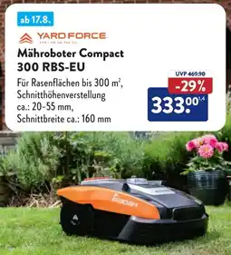 Aldi Süd YARD FORCE Mähroboter Compact 300 RBS-EU Angebot