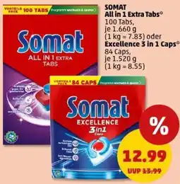 PENNY SOMAT All in 1 Extra Tabs oder Excellence 3 in 1 Caps Angebot