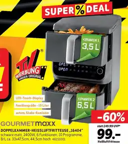 SCONTO Gourmetmaxx doppelkammer-heissluftfritteuse ,,16404" Angebot