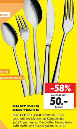 SCONTO JUSTINUS BESTECKE Besteck Set Angebot