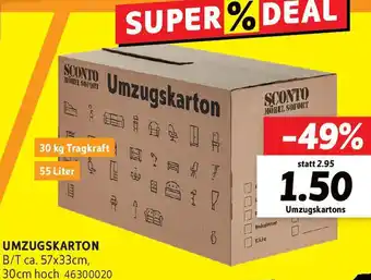 SCONTO Umzugskarton Angebot