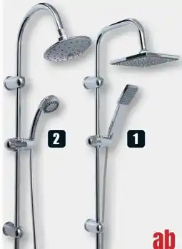B1 Discount Baumarkt Überkopf Brausestangen-Set Fine Shower Angebot