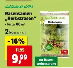 Thomas Philipps Grüner jan rasensamen herbstrasen Angebot